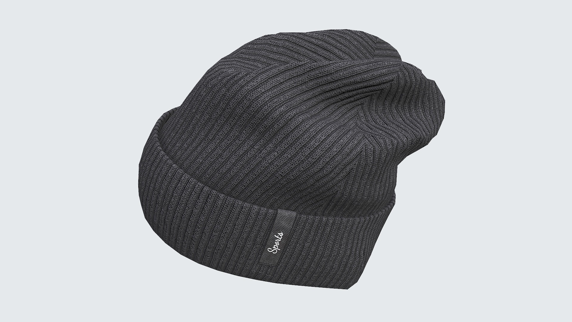 Beanie cap winter hat PBR game ready Low-poly 3D model_33