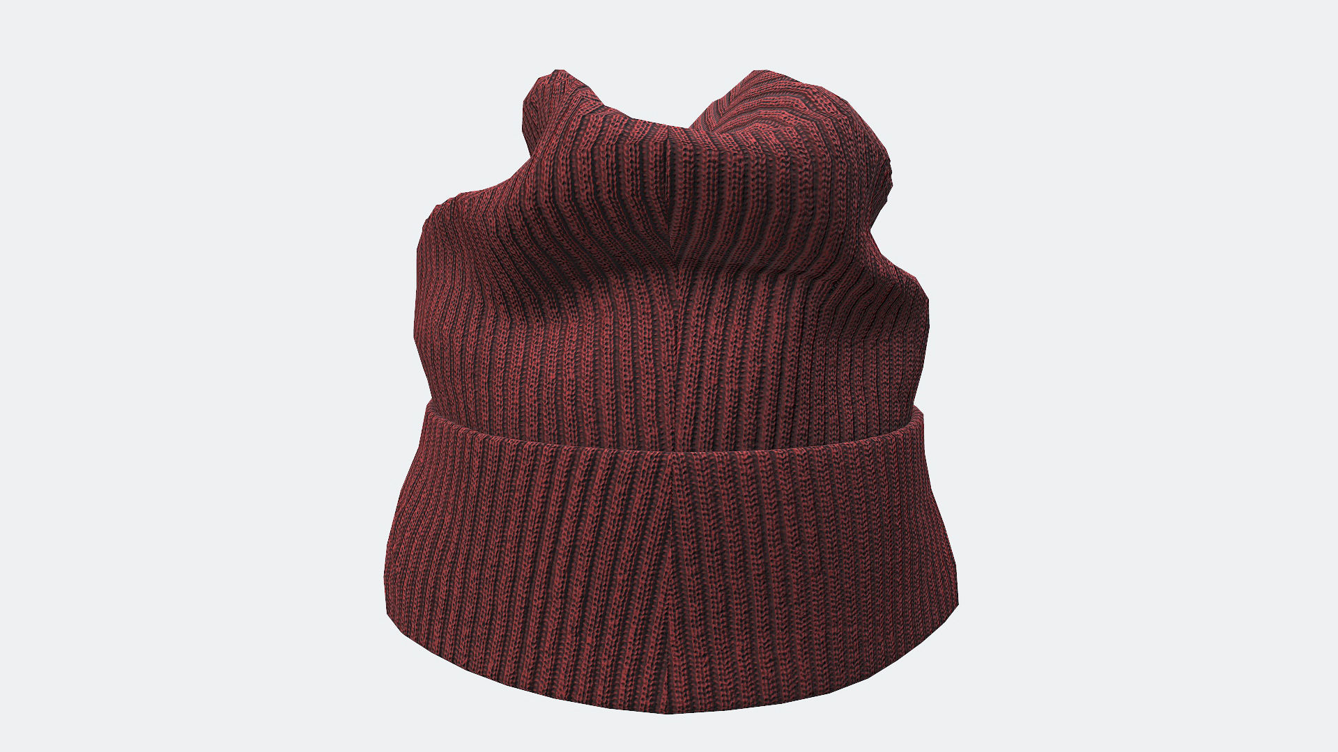 Beanie cap winter hat PBR game ready Low-poly 3D model_11
