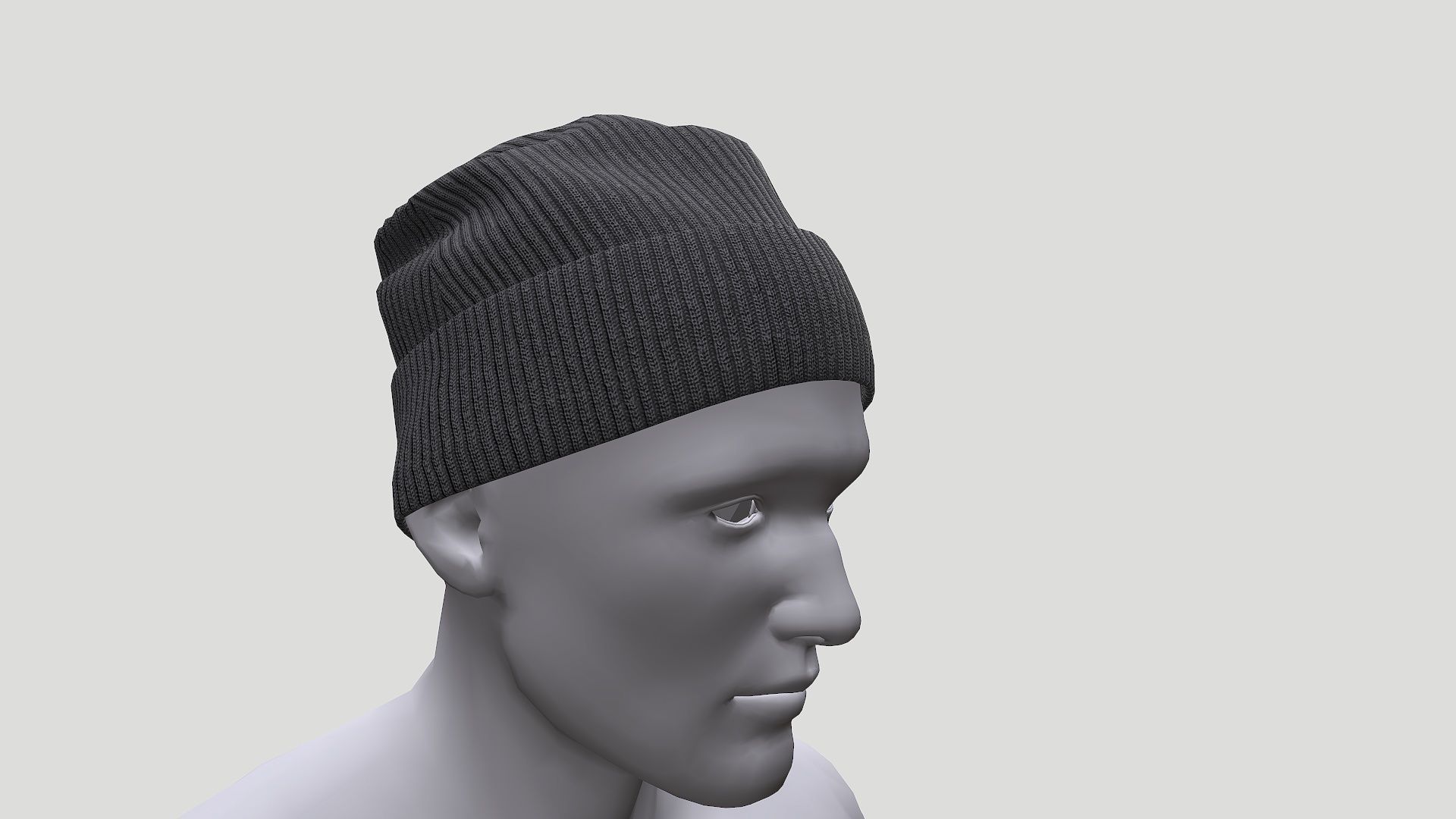 Beanie cap winter hat PBR game ready Low-poly 3D model_38