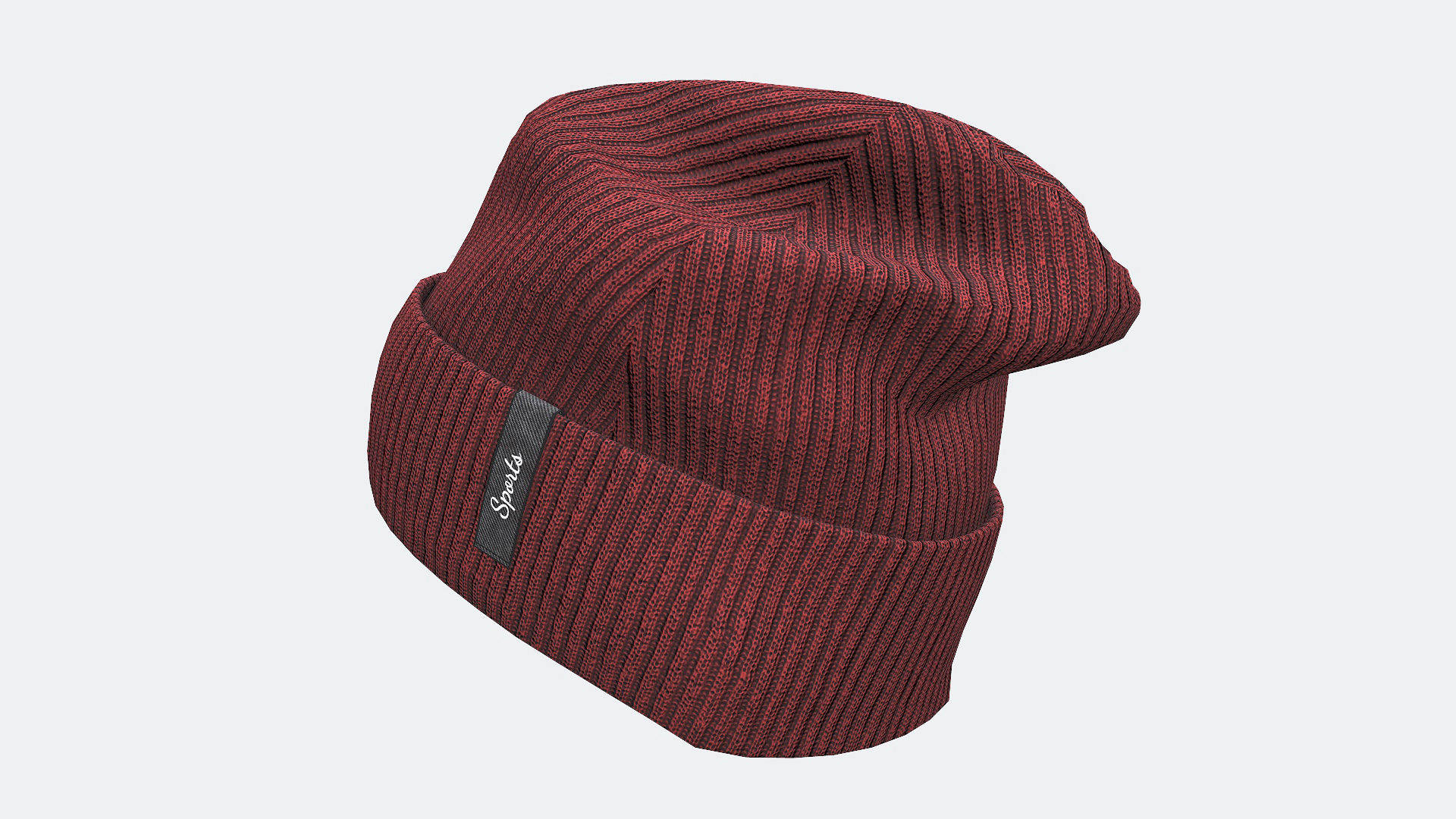 Beanie cap winter hat PBR game ready Low-poly 3D model_12