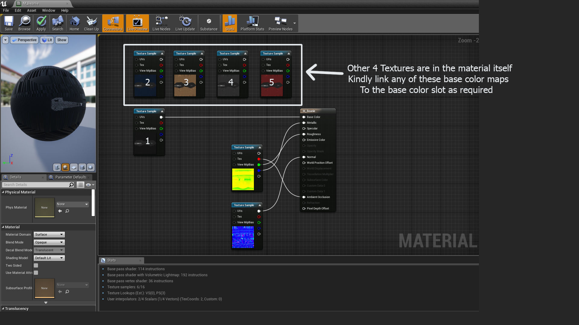 Beanie cap winter hat PBR game ready Low-poly 3D model_5