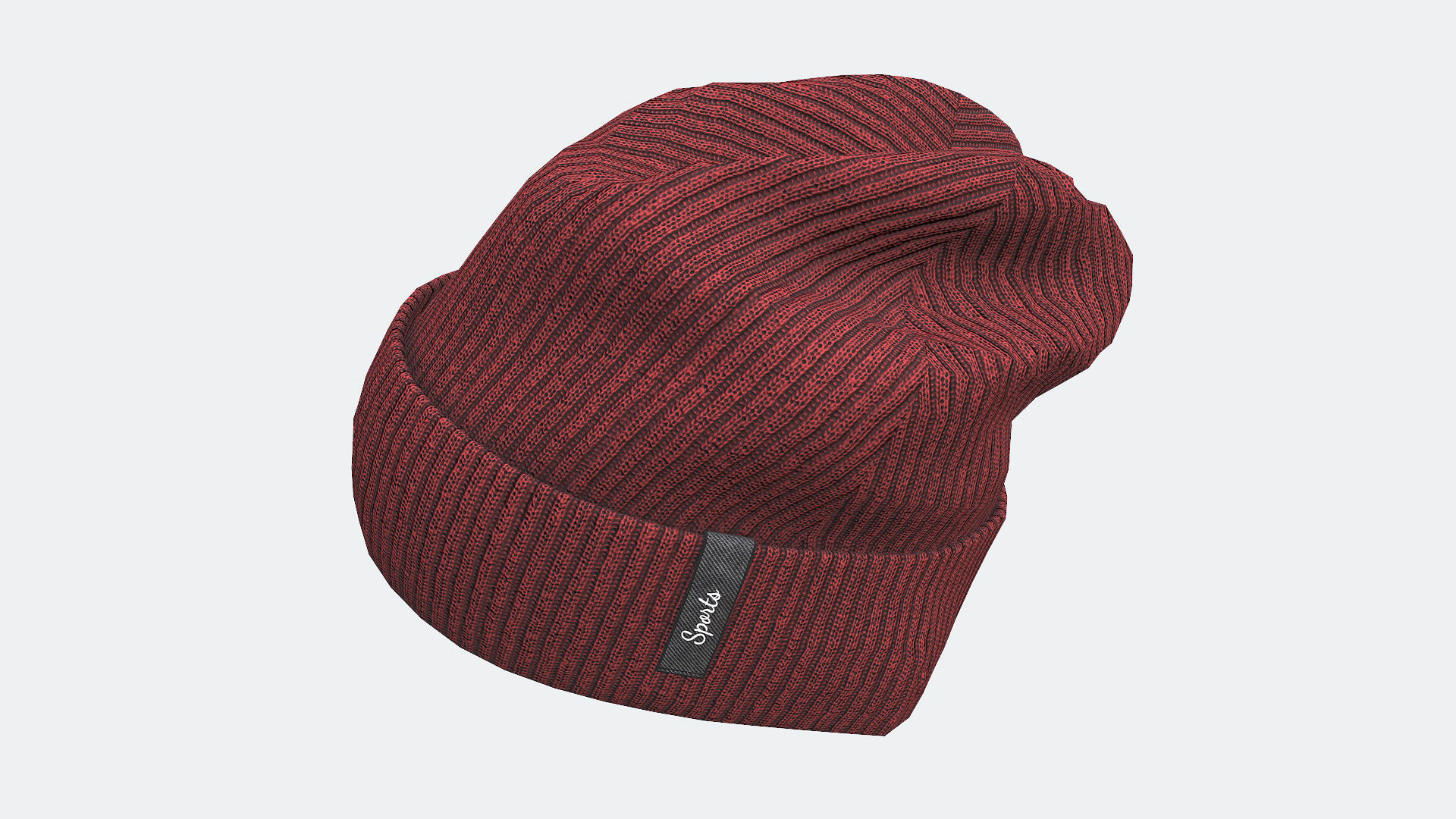 Beanie cap winter hat PBR game ready Low-poly 3D model_14