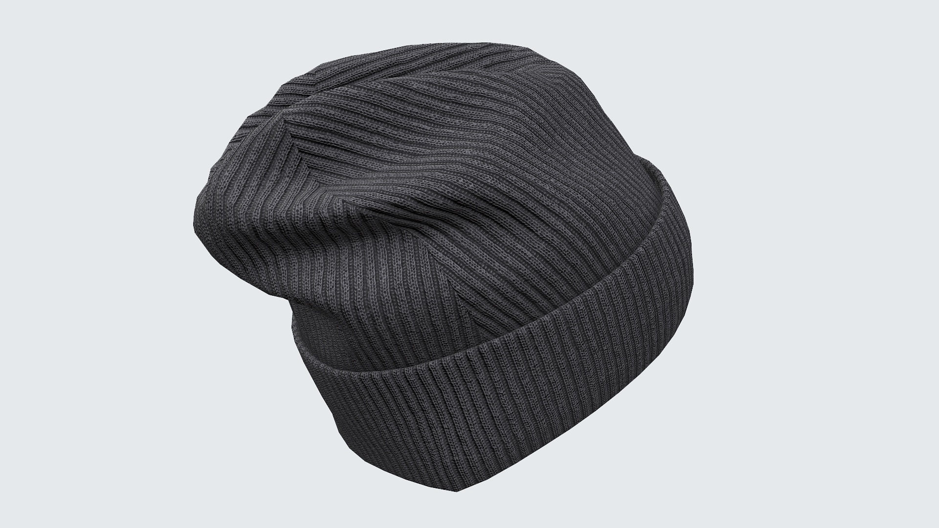 Beanie cap winter hat PBR game ready Low-poly 3D model_36