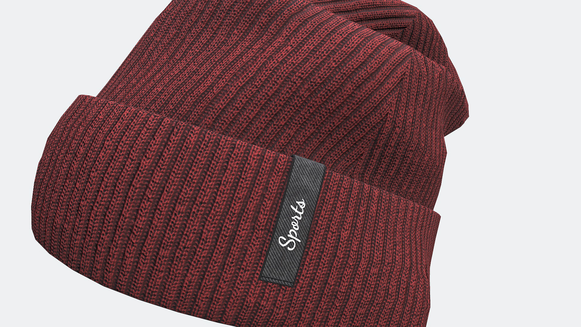 Beanie cap winter hat PBR game ready Low-poly 3D model_18