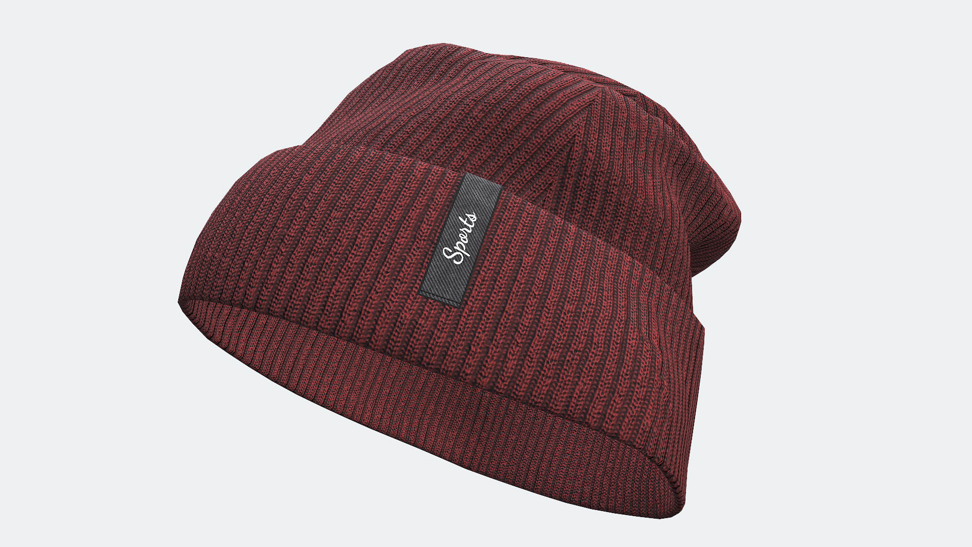 Beanie cap winter hat PBR game ready Low-poly 3D model_8