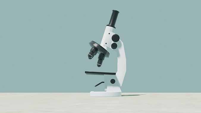 science microscope for labs  experiments  3D model