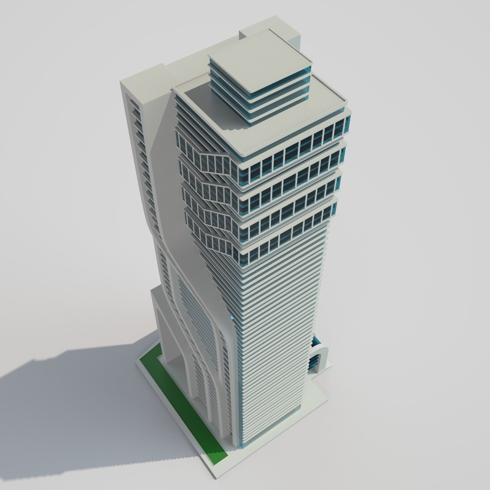 Futuristic Building 3D model_3
