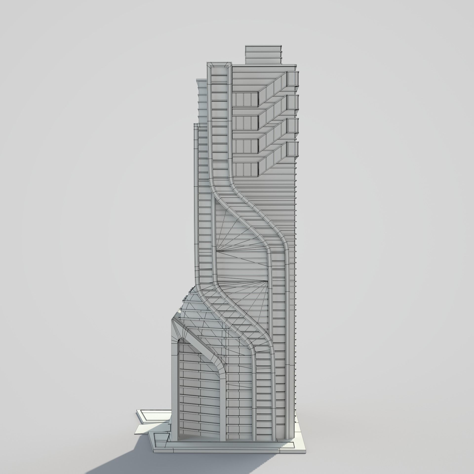 Futuristic Building 3D model_9