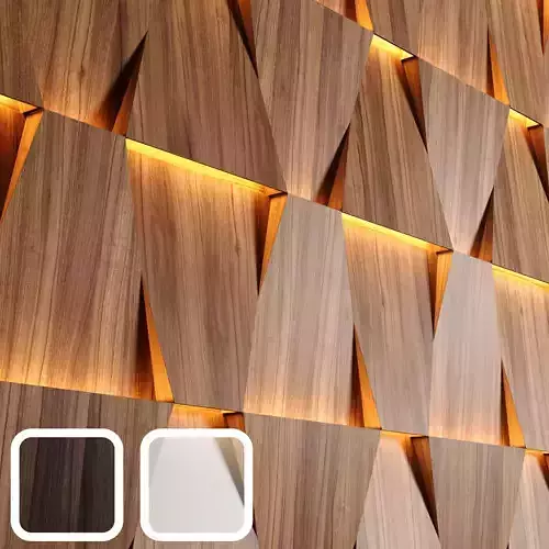 Wooden led panels 3D model