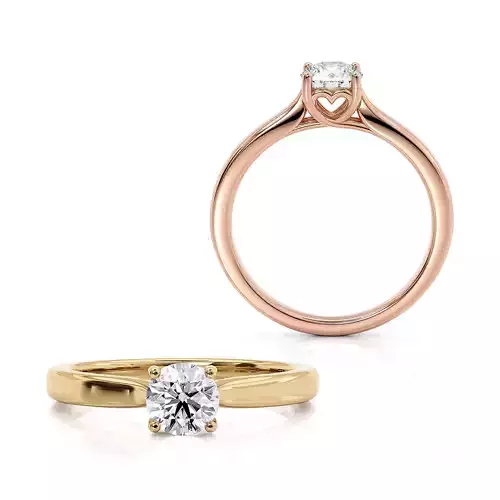 Engagement ring with the heart