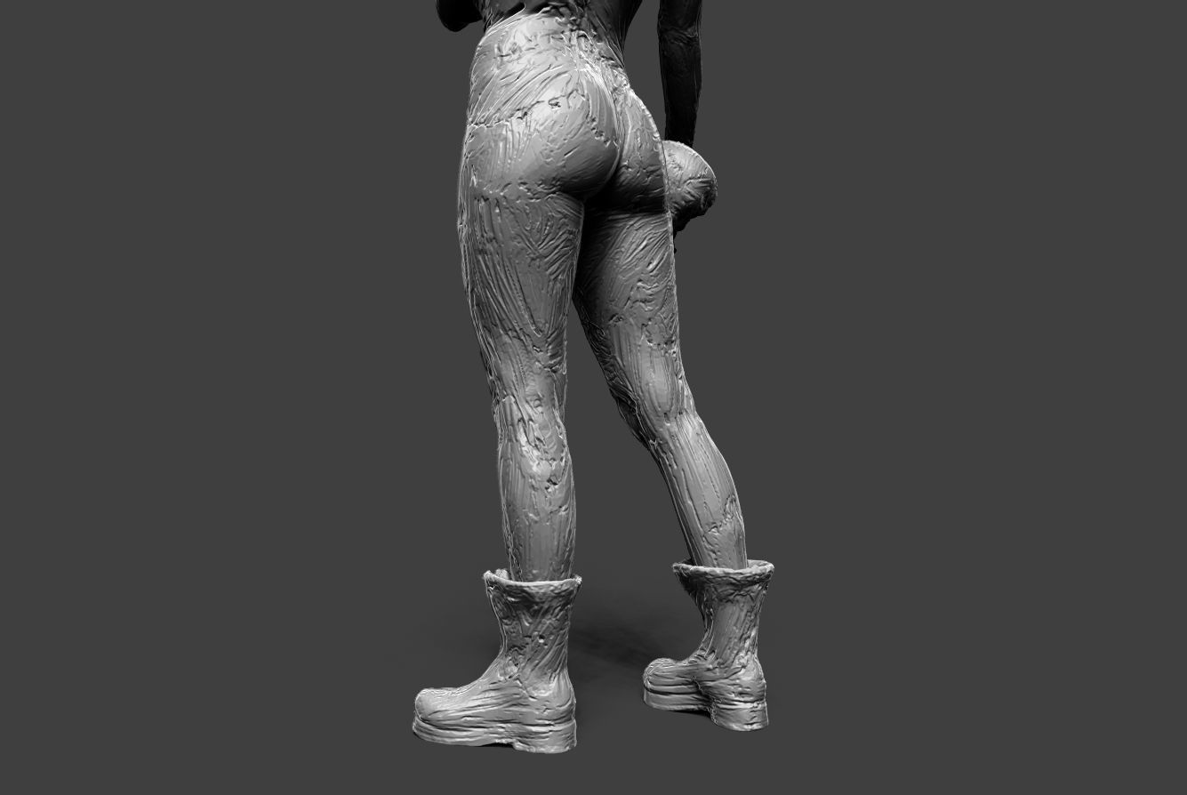 Clay Girl 11 3D print model_11