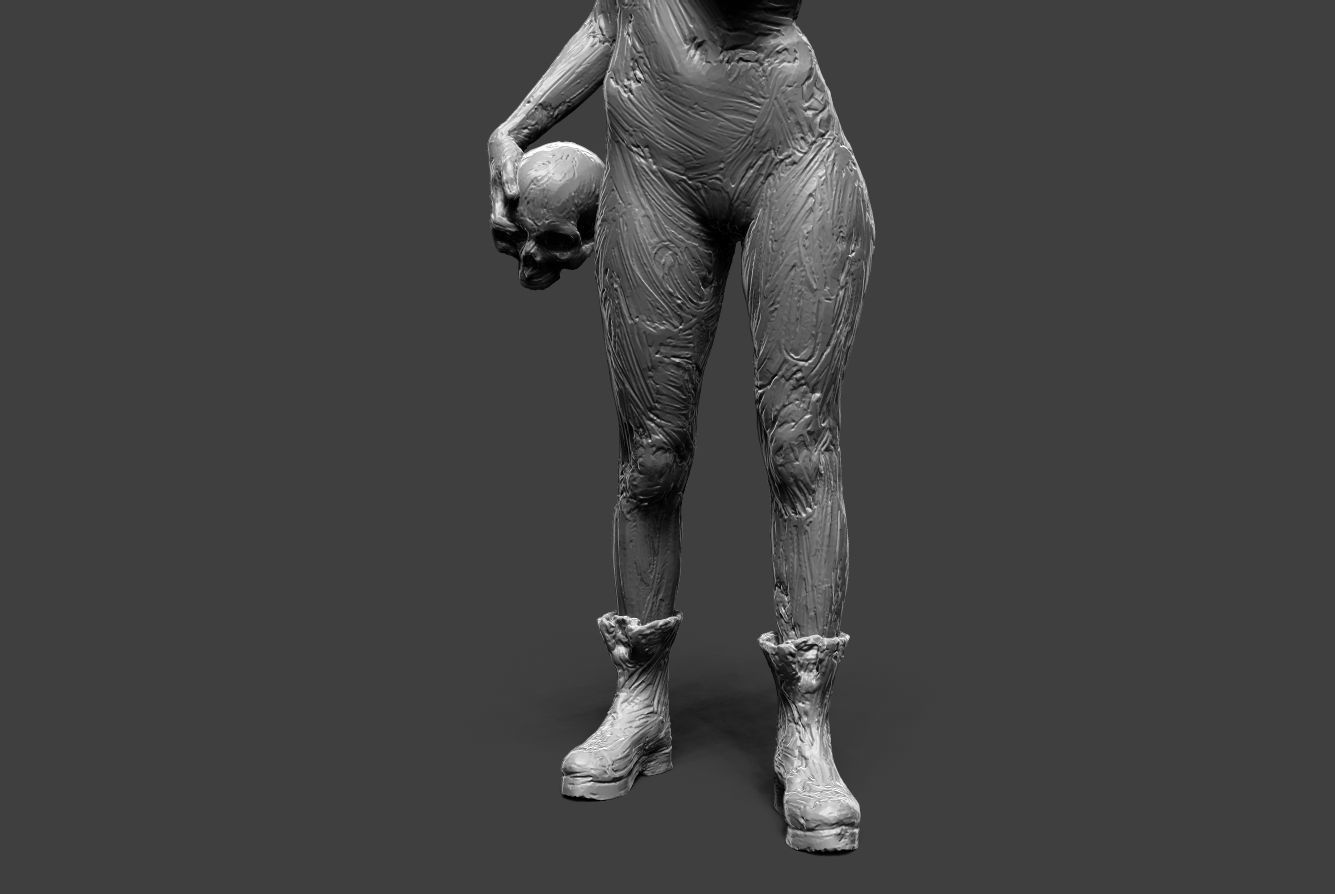 Clay Girl 11 3D print model_12