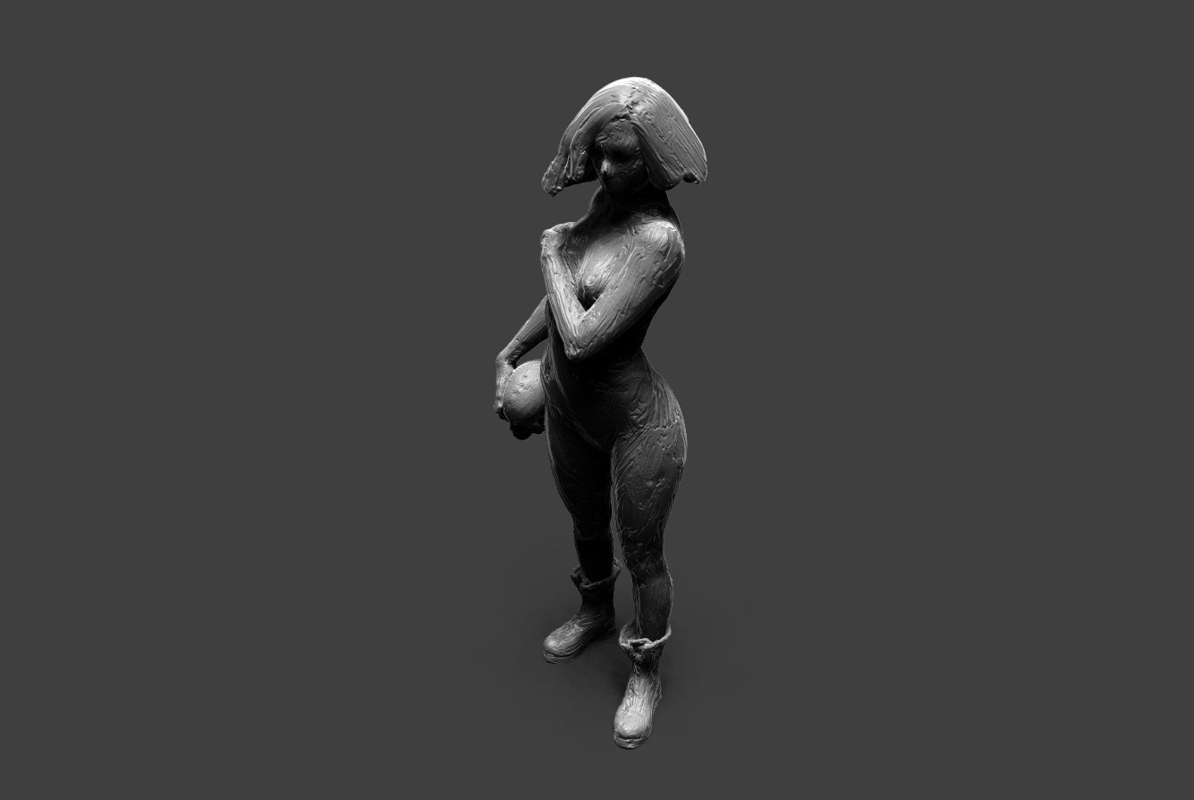 Clay Girl 11 3D print model_14