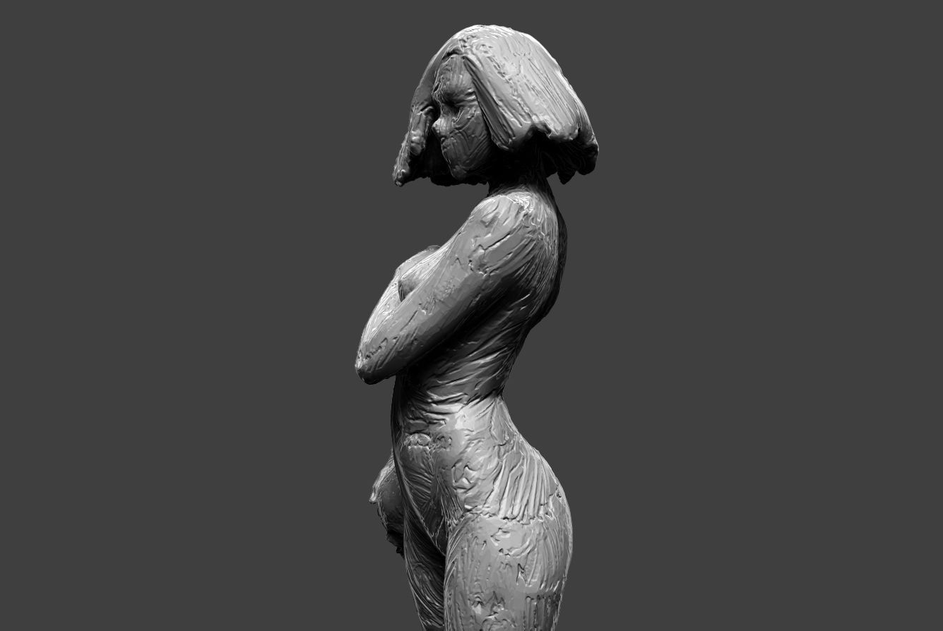 Clay Girl 11 3D print model_9