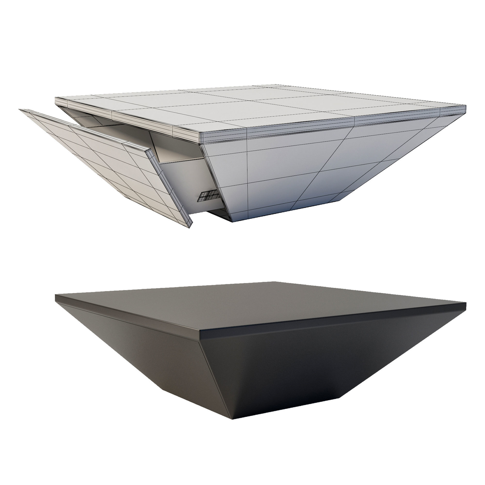 Drum Coffee Table - Homary 3D model_1