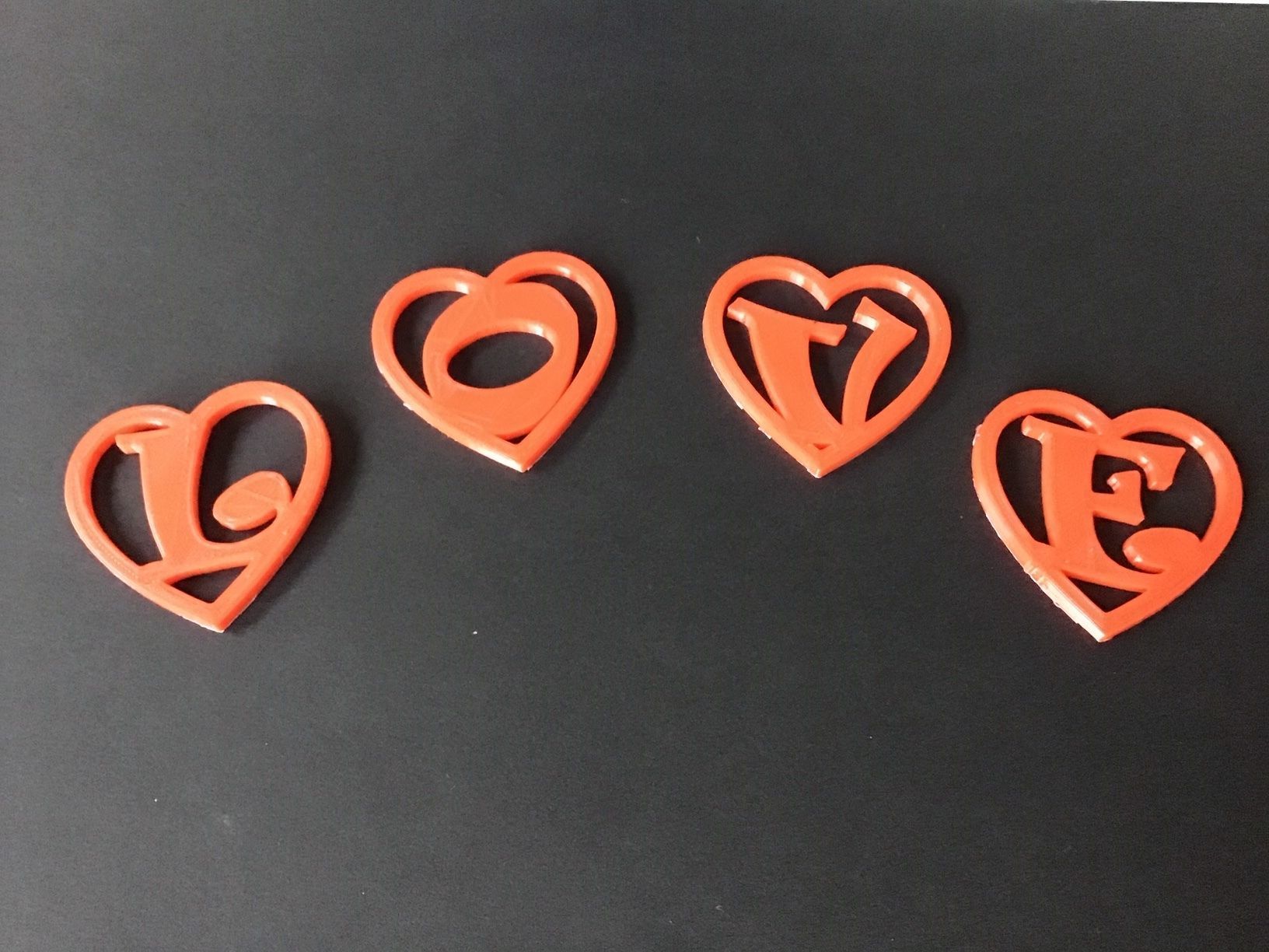 EMPTY HEART Valentines day 3d letters STL file 3D print model_1
