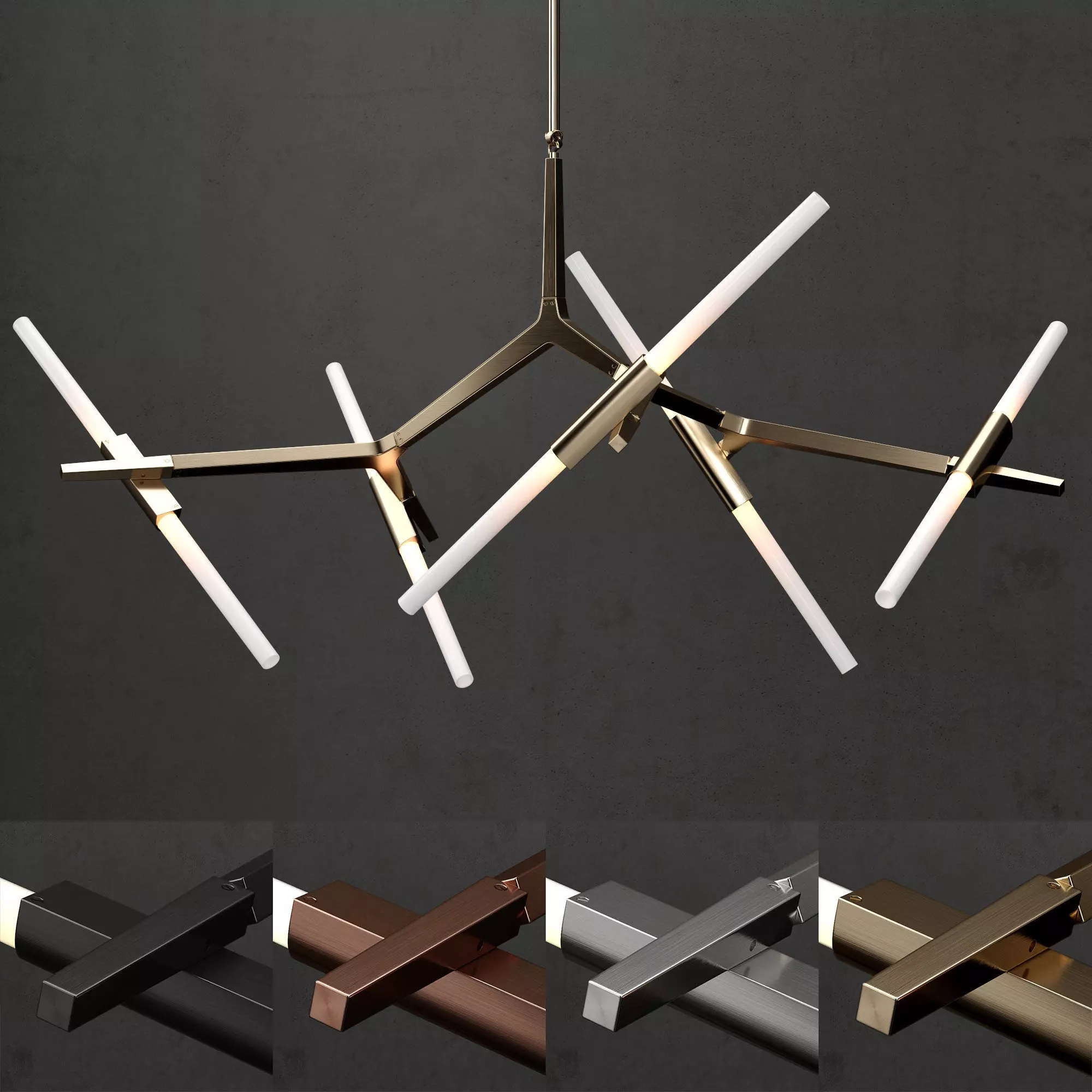 Chandelier Agnes 10 lights 4 colors 3D model