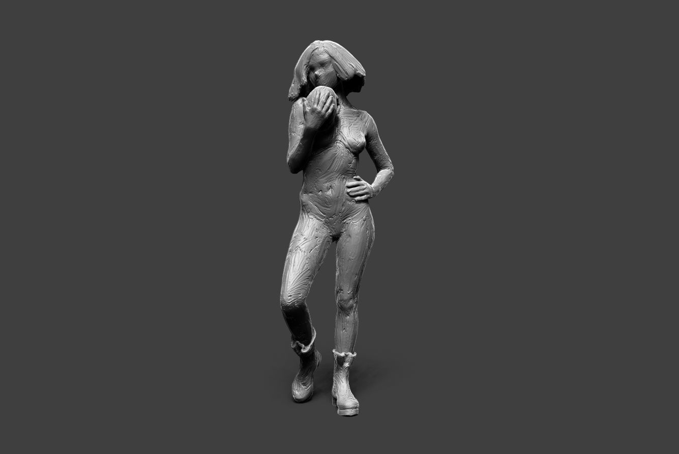 Clay Girl 12 3D print model_6