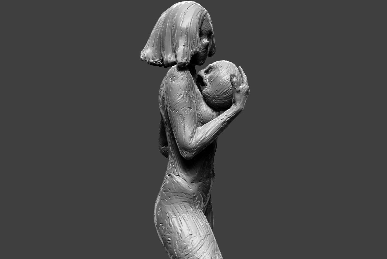 Clay Girl 12 3D print model_12