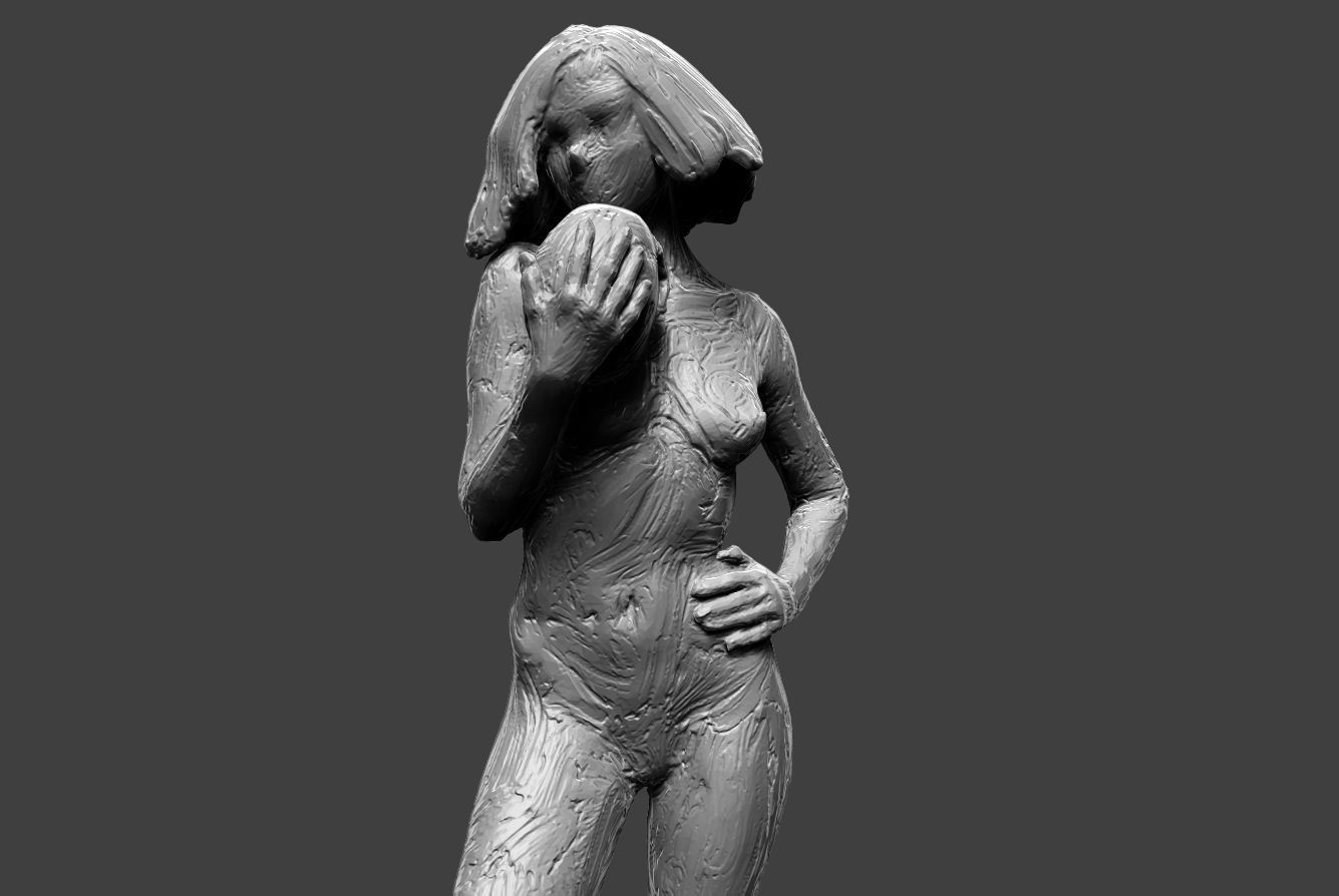 Clay Girl 12 3D print model_13