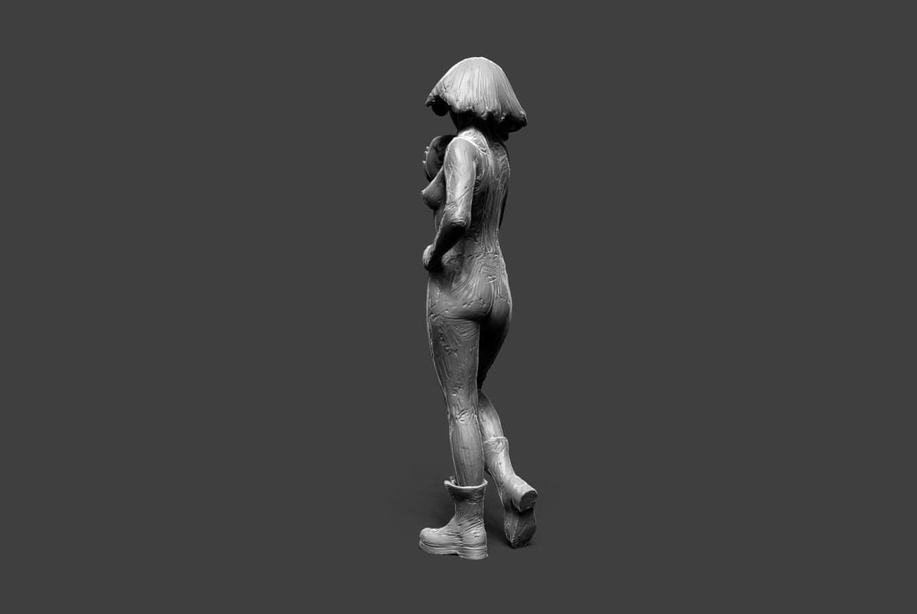 Clay Girl 12 3D print model_3