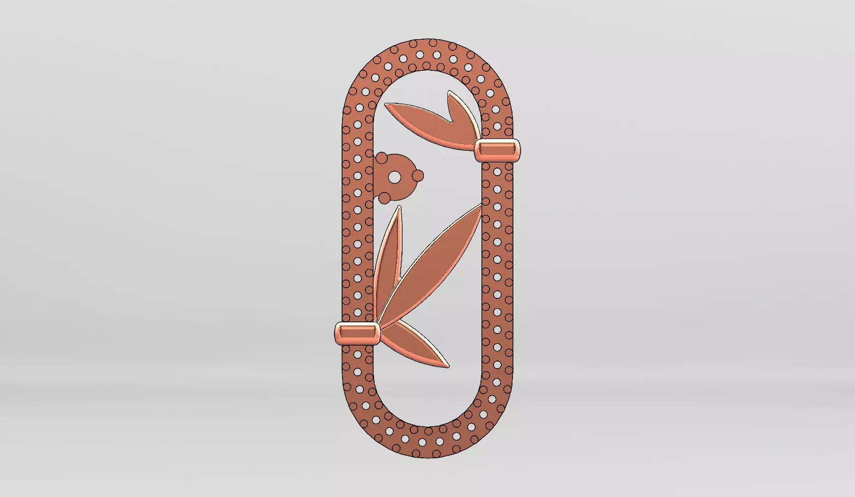 Slot shaped pendant with diamonds Free 3D print model