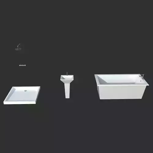 Bathroom elements - Bathtub Shower Washbasin