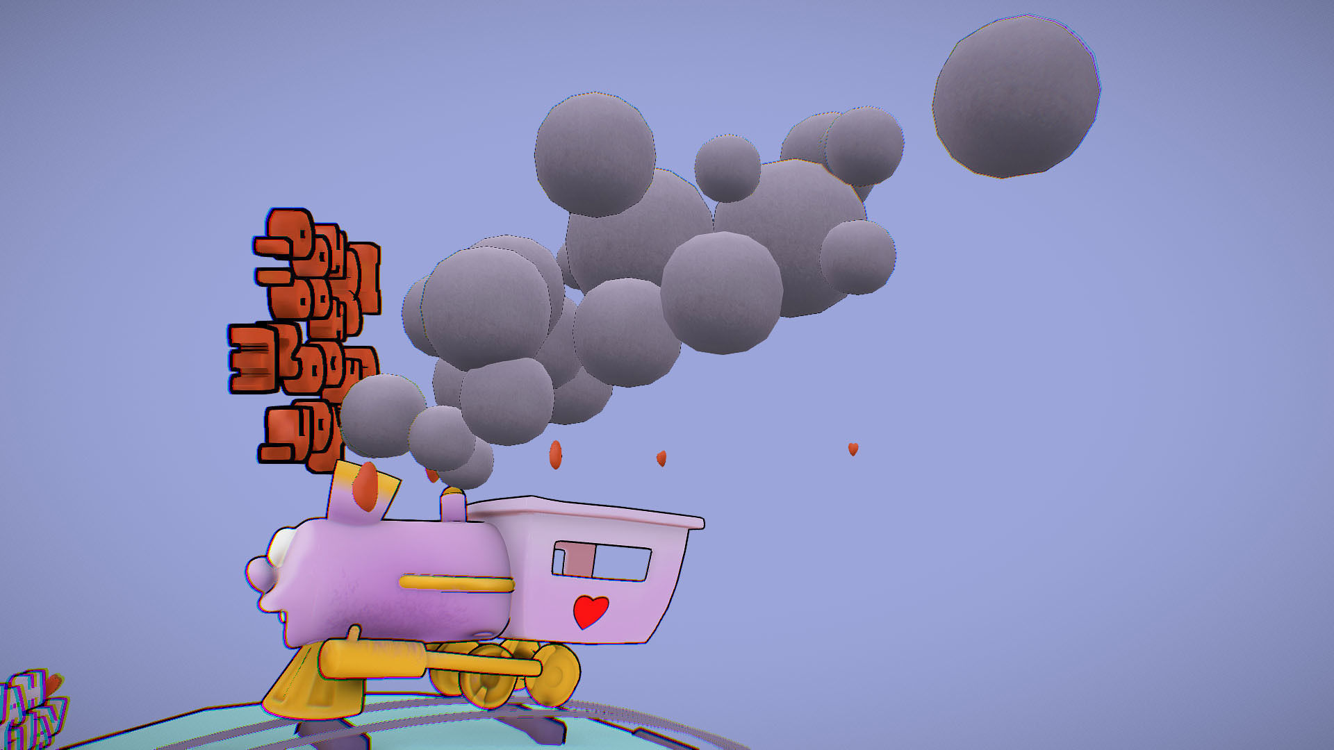 I choo choo choose you - Valentine s Day card - Simpsons Low-poly 3D model_8