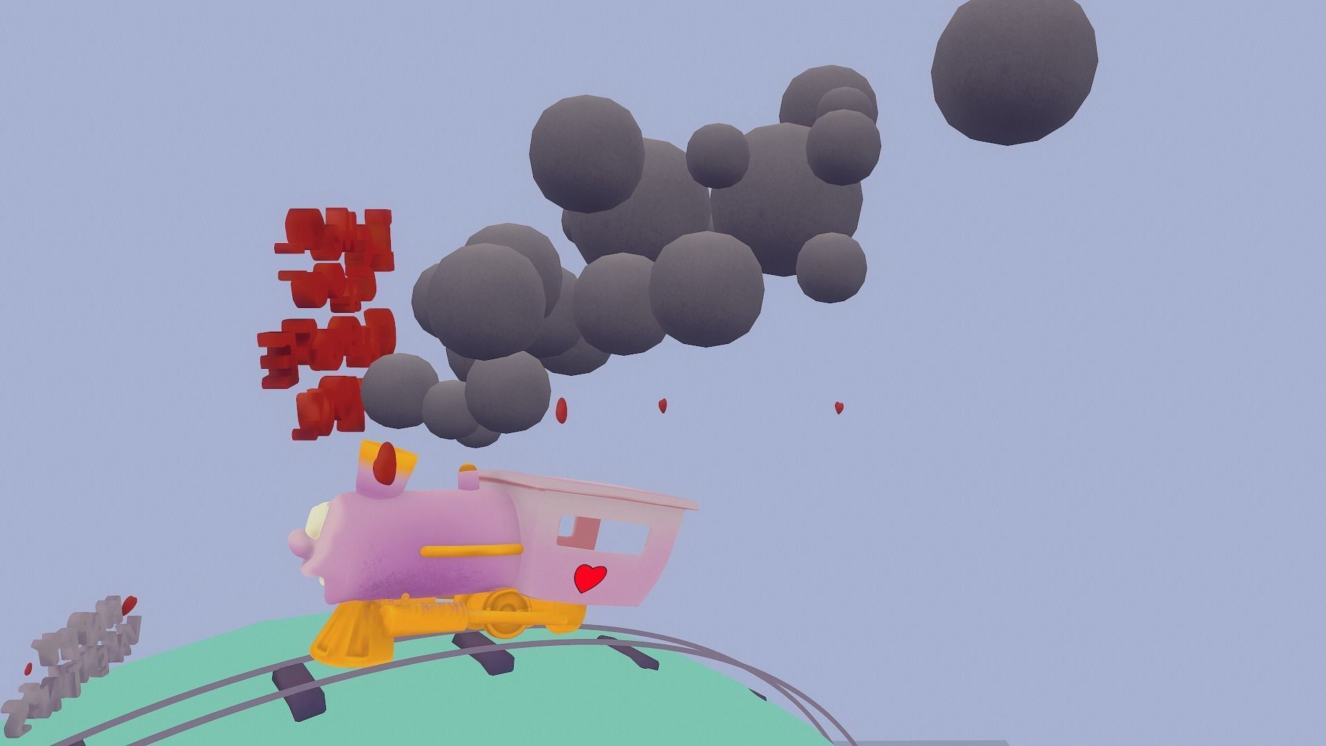 I choo choo choose you - Valentine s Day card - Simpsons Low-poly 3D model_21