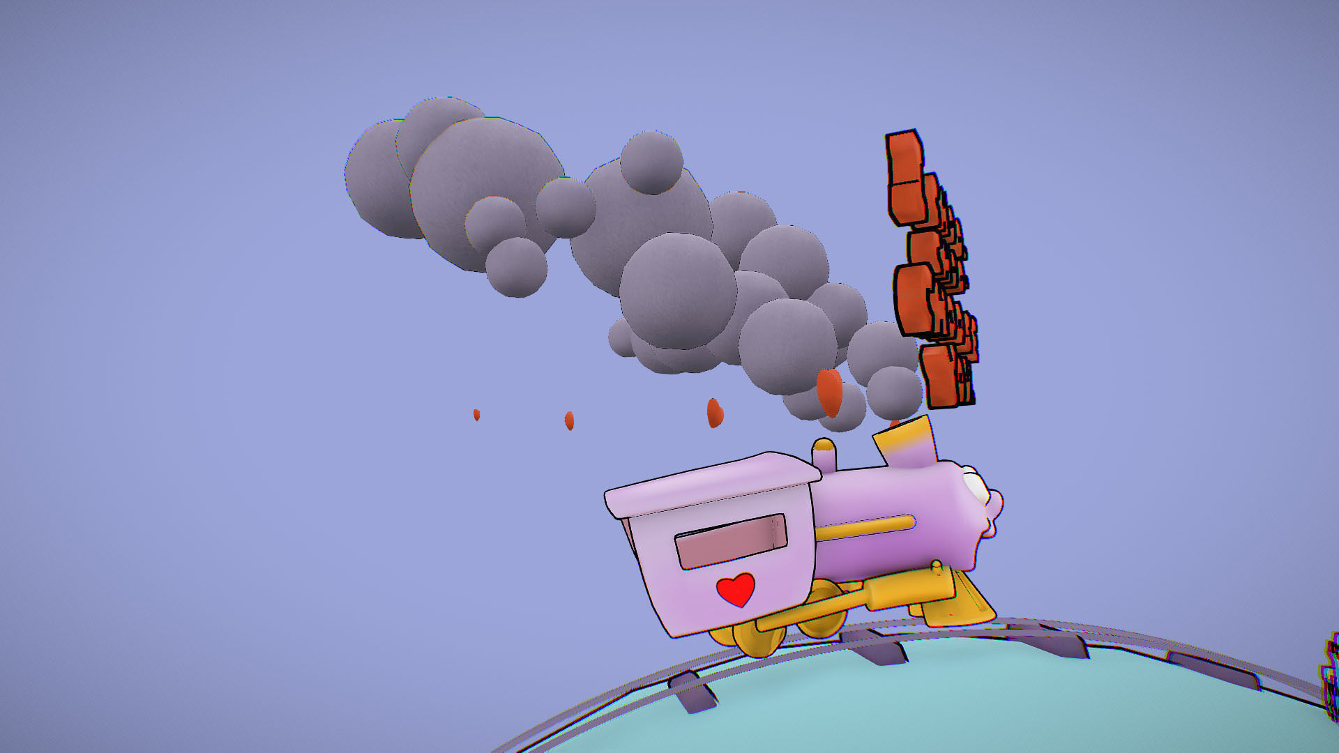 I choo choo choose you - Valentine s Day card - Simpsons Low-poly 3D model_9