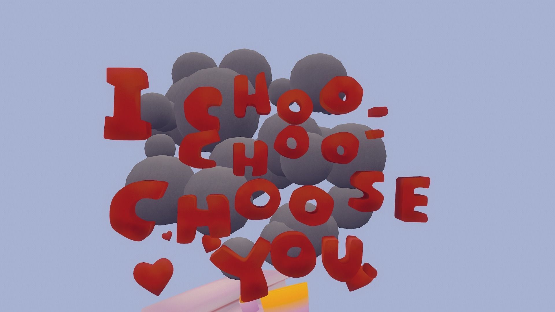 I choo choo choose you - Valentine s Day card - Simpsons Low-poly 3D model_19