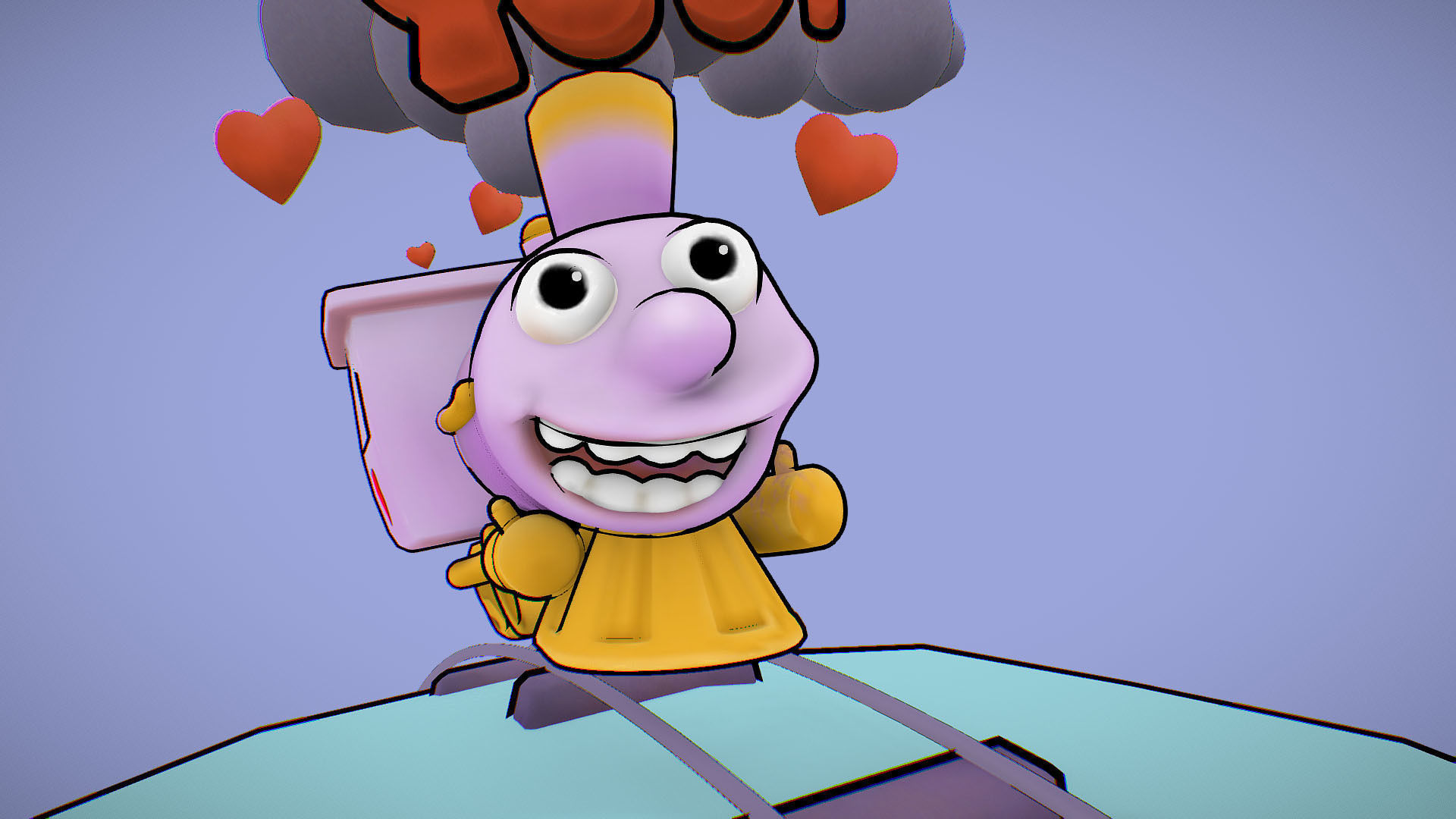 I choo choo choose you - Valentine s Day card - Simpsons Low-poly 3D model_11