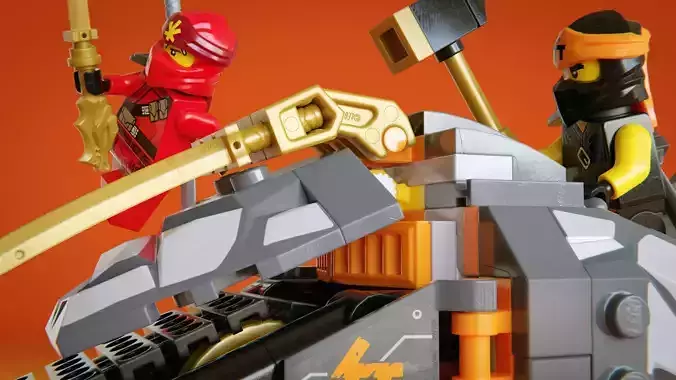 70621- lego ninjago vehicle with two ninjas 3D print model