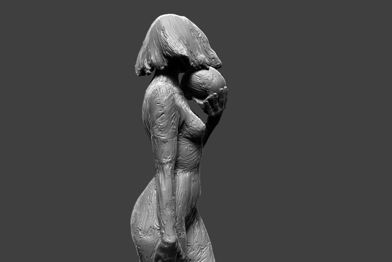 Clay Girl 14 3D print model_10