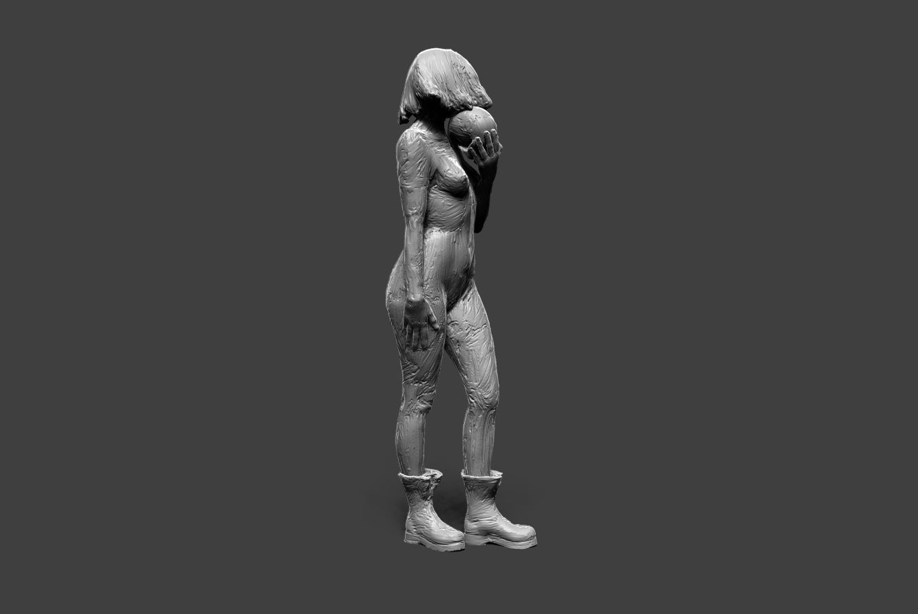 Clay Girl 14 3D print model_4