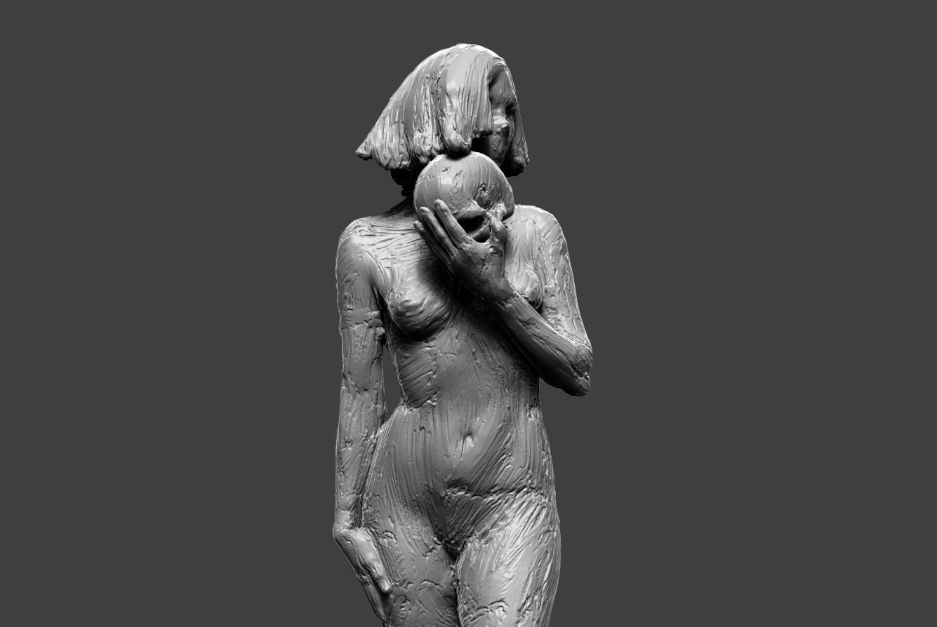 Clay Girl 14 3D print model_9