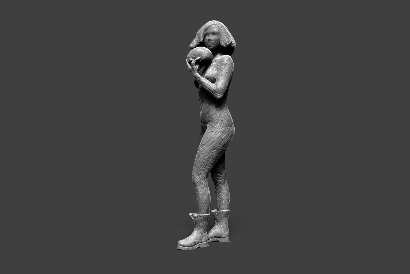 Clay Girl 14 3D print model_1