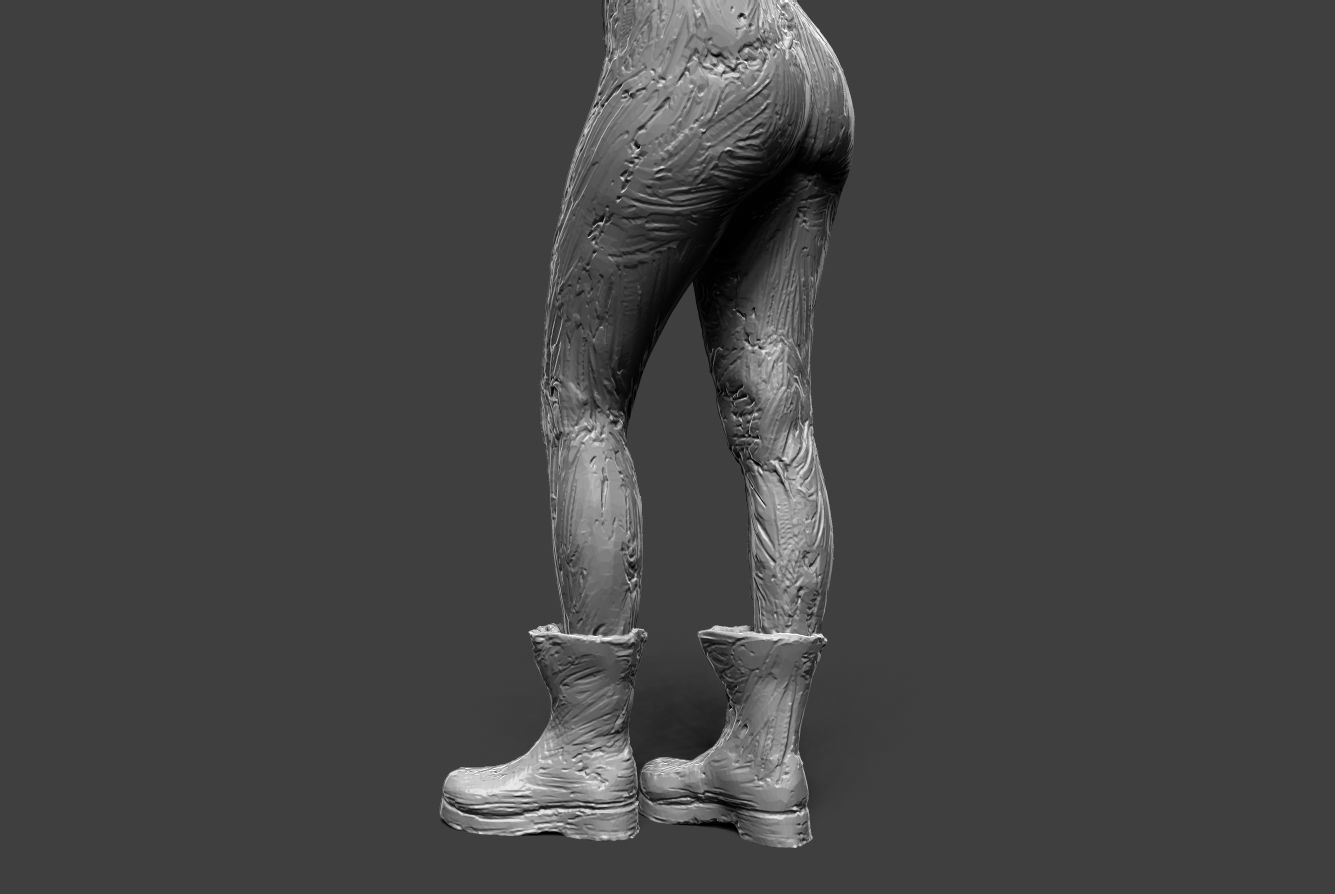 Clay Girl 14 3D print model_12