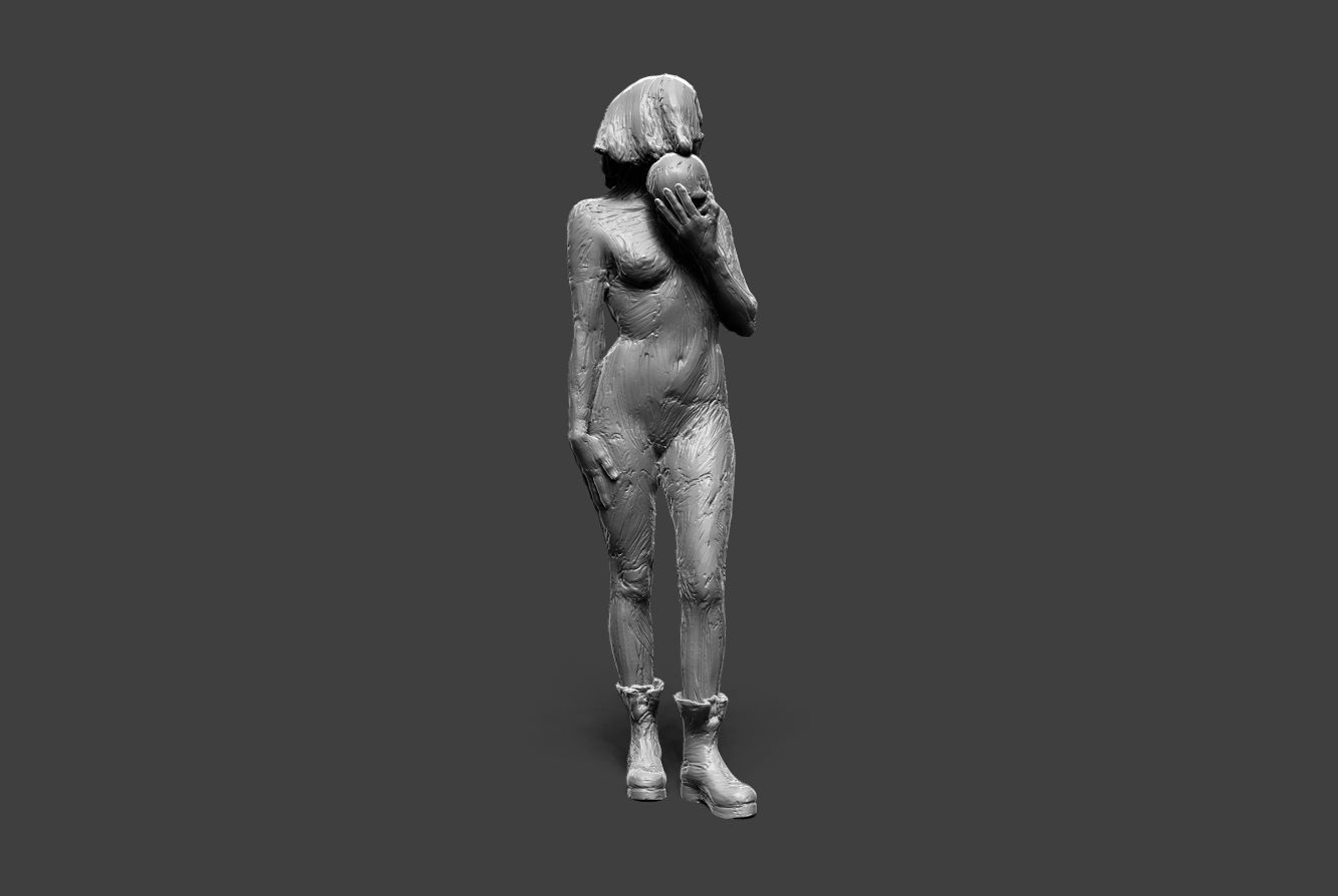 Clay Girl 14 3D print model_3