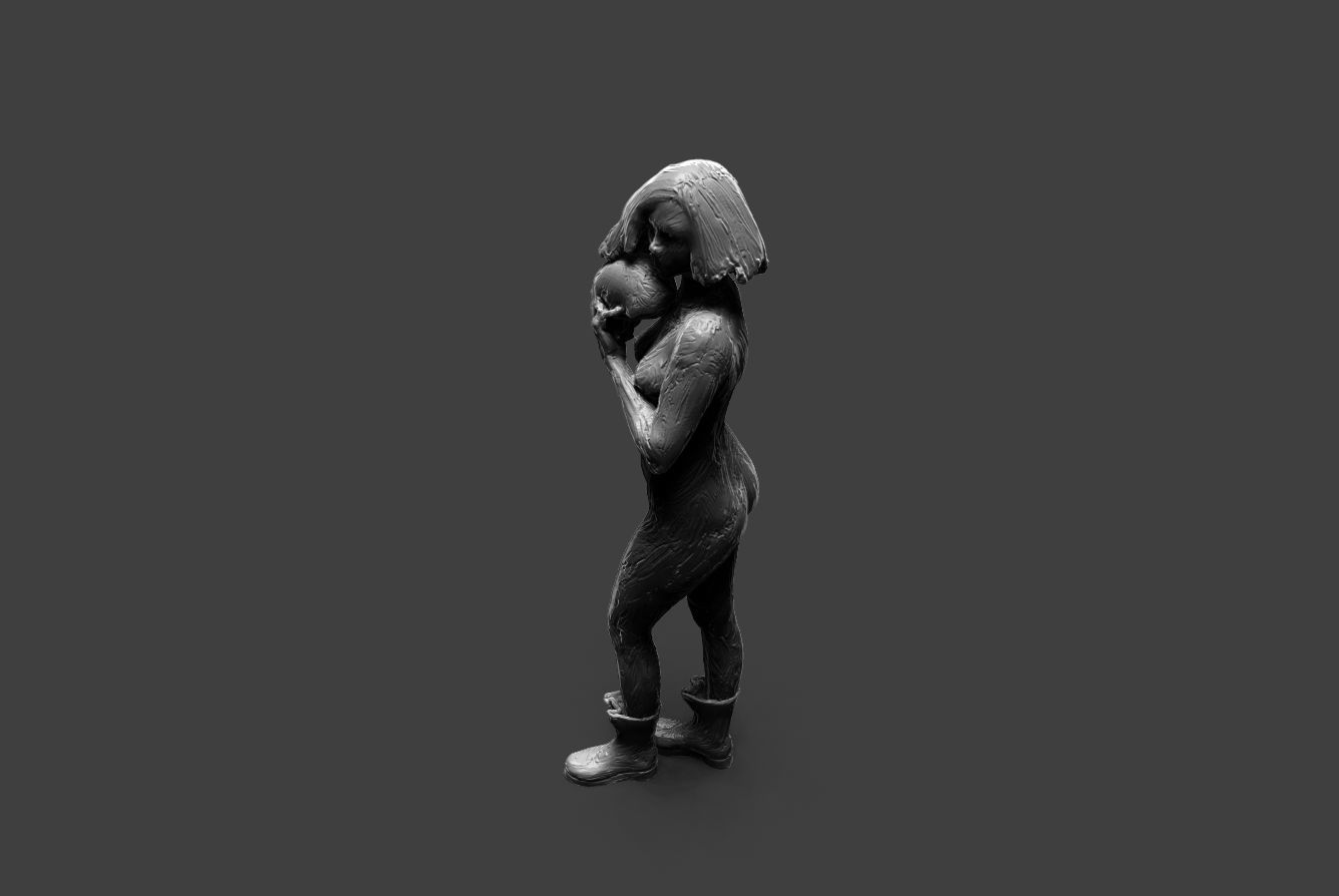 Clay Girl 14 3D print model_7
