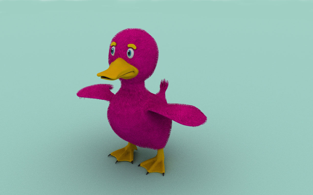 Cartoon Cute Duck Family Rigged 3D models 3D model_16