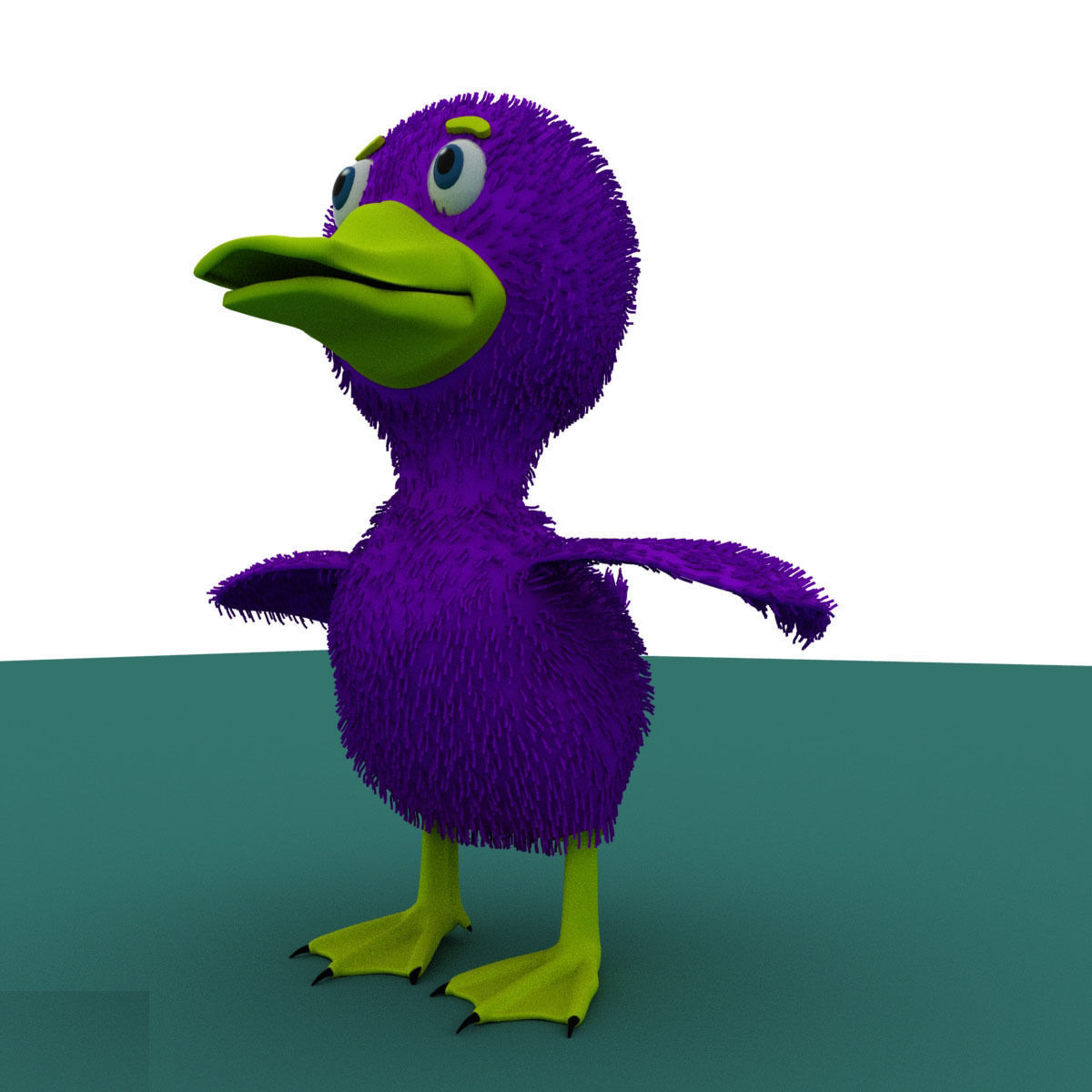 Cartoon Cute Duck Family Rigged 3D models 3D model_27