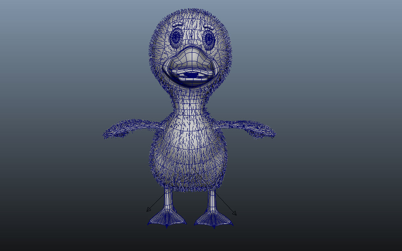 Cartoon Cute Duck Family Rigged 3D models 3D model_32