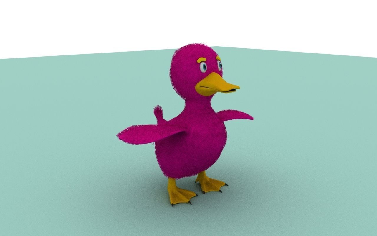 Cartoon Cute Duck Family Rigged 3D models 3D model_18