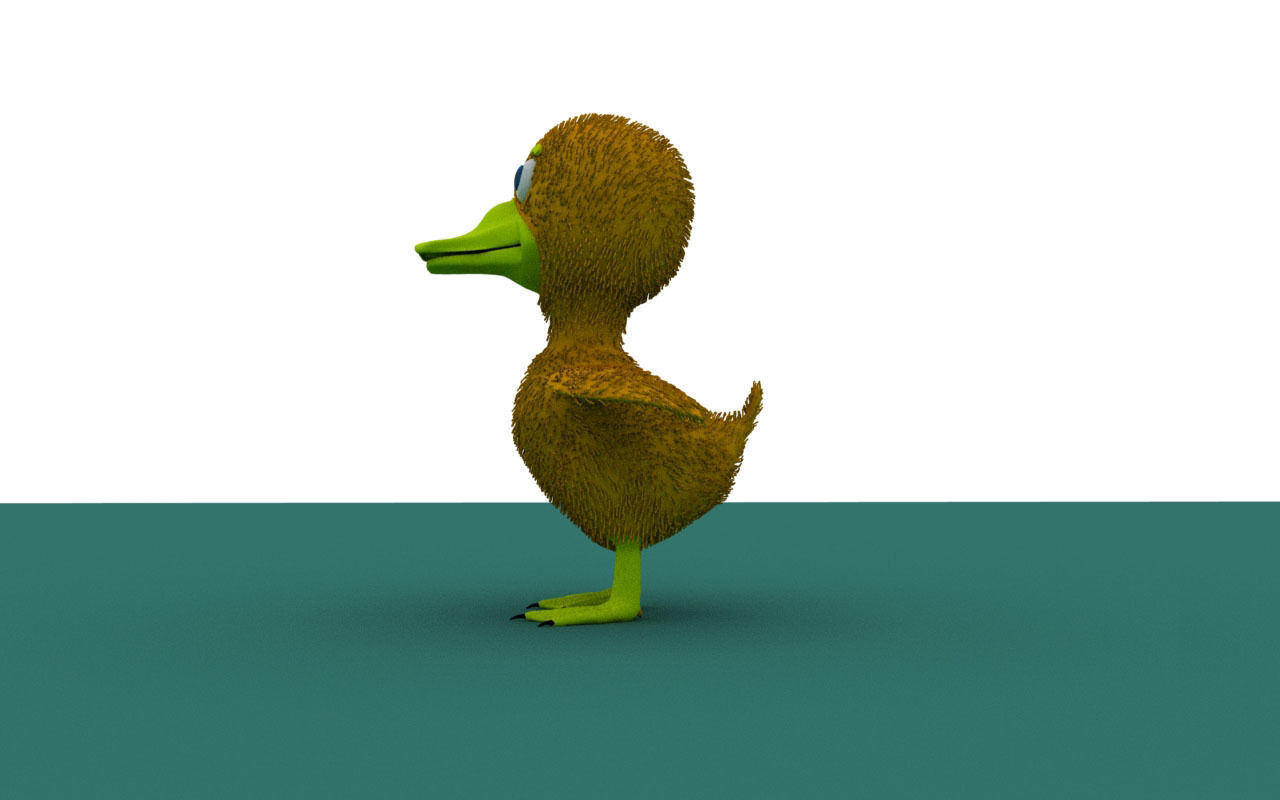 Cartoon Cute Duck Family Rigged 3D models 3D model_28