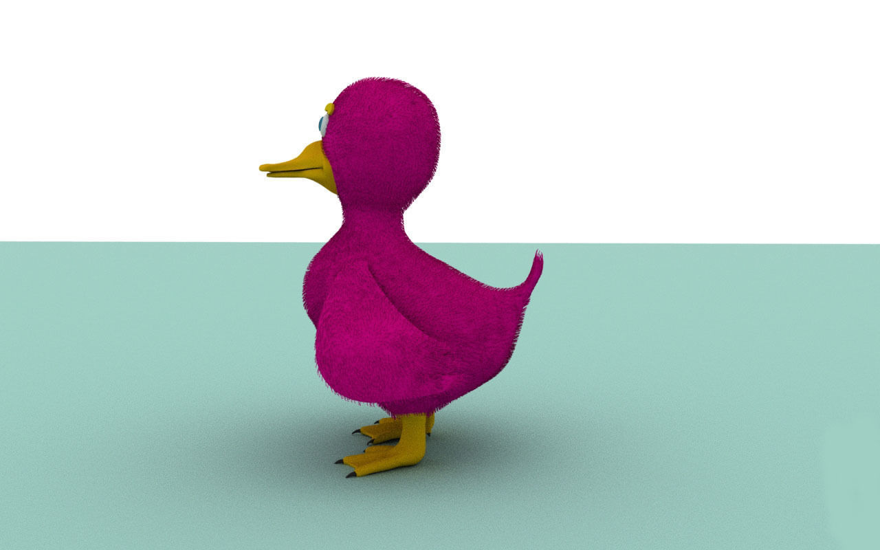 Cartoon Cute Duck Family Rigged 3D models 3D model_23
