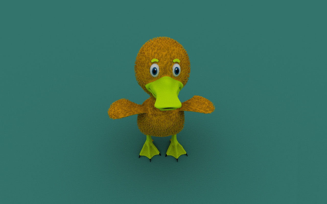 Cartoon Cute Duck Family Rigged 3D models 3D model_30