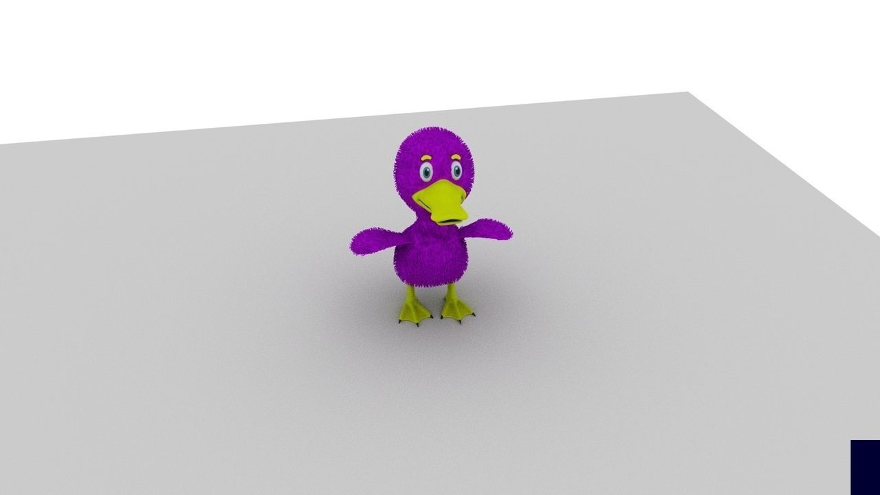 Cartoon Cute Duck Family Rigged 3D models 3D model_8