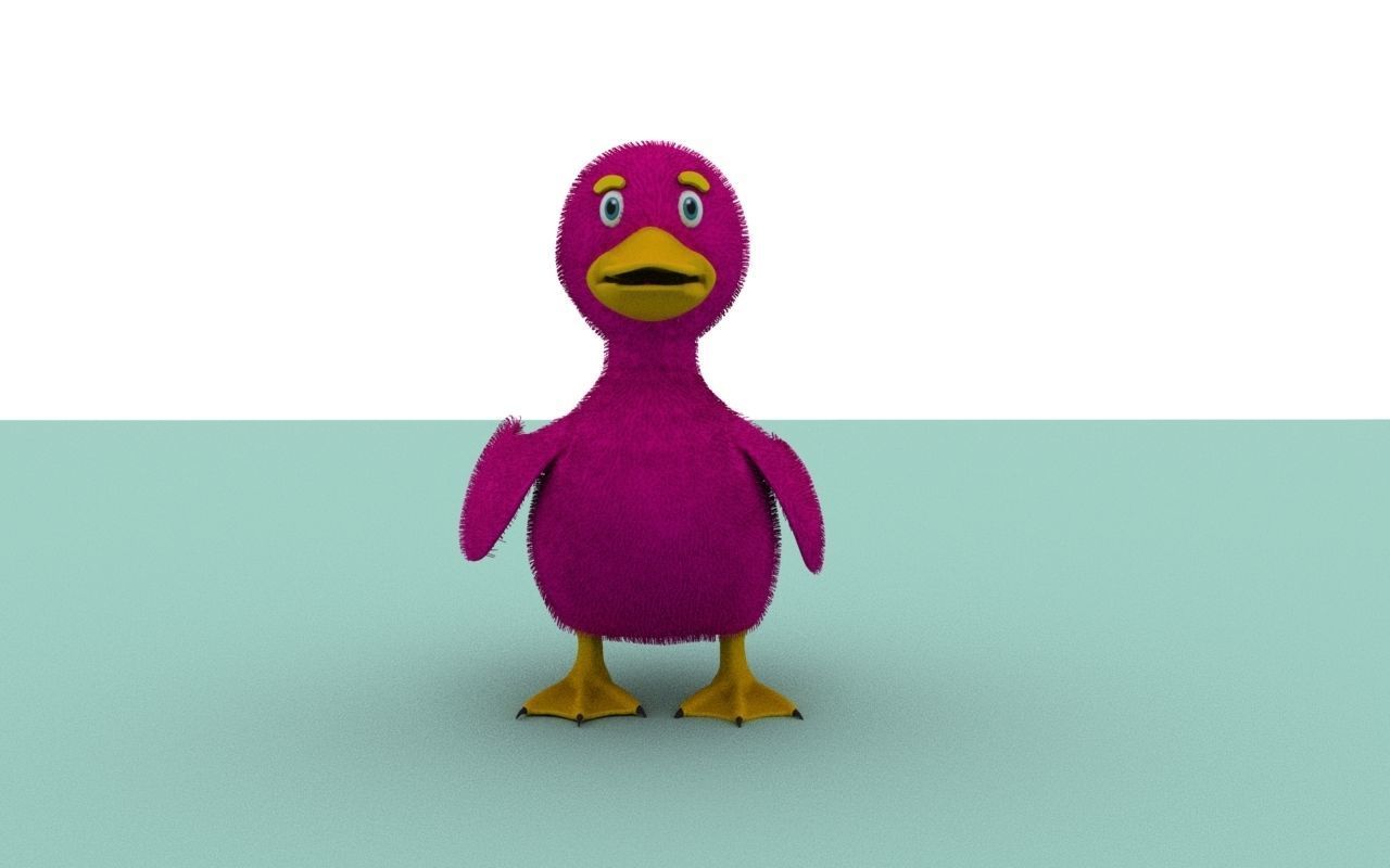 Cartoon Cute Duck Family Rigged 3D models 3D model_19