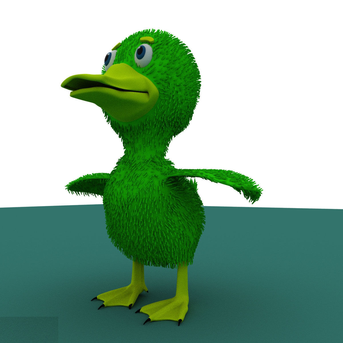 Cartoon Cute Duck Family Rigged 3D models 3D model_26